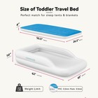 Portable Toddler Travel Bed With Safety Bumpers  Inflatable Kids Air Mattress   