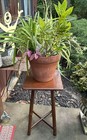 Antique Vintage Arts   Crafts Solid Wood Plant Stand Side Table Primitive Style