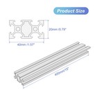 V Slot 2040 Aluminum Extrusion 2 Pcs 400mm 15 Inch Length Anodized Rail Black