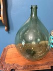 Antique Blown Glass Bottle Demijohn Light Olive Color 5 Litters