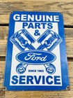 Vintage 13x9 5  Ford Genuine Parts   Service Gasoline Station Porcelain Oil Sign