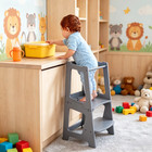 2-in-1  Design Toddler Step Stool With Safety Rail For Bathroom And Kitchen