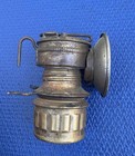 Vtg Antique Guy   s Dropper Brass  Carbide Miner s Head Lamp - Universal Lamp Co 