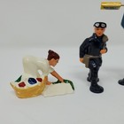 Lot Of 4 Vintage Lead Toy Figures Recast Crc Manoil Workers People Woman 2 5 