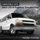 For Chevy Express Gmc Savana 1500 3500 2003 2023 Led Headlamp Clear Lens Chrome