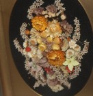 Vintage Framed Dried Flowers Picture 6x8