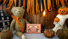 Vintage Old Retro 1950 s Primitive Style Halloween 10 Cent Cutouts Wood Sign