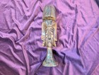 Vtg Mcm 1960s-70s African Carved Wood Head Bust Tall Headdress Boho Decor