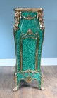 Pair French Malachite Pedestal Stands Napoleon Iii Revival Linke