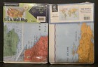 Lot  2  Rand Mcnally Political Wall Map World   Usa 50  X 32  Student Teacher