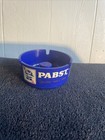 Vintage Blue Plastic Ashtray Advertising Pabst Blue Ribbon Beer 3 5 8  Diameter