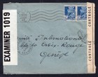 French Algeria Oran 1943 Multi Censored Cover To Switzerland