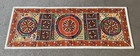 2 Hand Made India Kutch Embroidered Mirror Boho Folk Art Tapestries Rugs