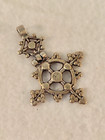 Antique Ethiopian Coptic Christian Cross  Coin Silver Africa Good Condition