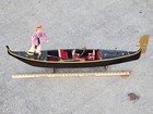 Vintage Italian Gondola Replica Model Venice Italy Wooden Boat Handmade 40  Long