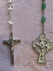 Vintage Religious Catholic Rosary Lot Of  7 Glass  Beads  Etc Most Made Italy