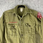 Vintage Boy Scout Uniform Shirt Green Sanforized Irving Texas Patch 60s
