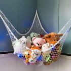 White Stuffed Animal Hammock Net W  Led Light Toy Storage Corner Organizer