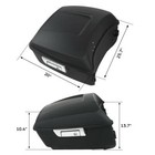 Matte Black King Trunk Backrest Speaker Tail Light Fit For Harley Touring 14-26
