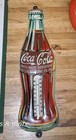 1923   35 Coca-cola Christmas Bottle Embossed Thermometer Sign