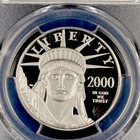 2000-w  100 1 Oz Platinum American Eagle Proof Statue Reagan -pcgs Pr 69 Dcam