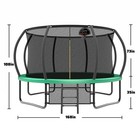 14ft Heavy Duty Outdoor Trampoline Kids Anti-rust Ladder Enclosure Astm Approved