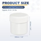 Wide Mouth Lab Reagent Bottles 30ml  1oz   6 Pcs Sample Bottles  White