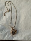 Vintage Style Dog   Cat Cameo Locket Necklace Gold Pet Memorial Keepsake
