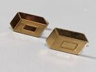 Vintage La Mode 1 20 10k Gold Filled Rectangle 3d Style Cufflinks