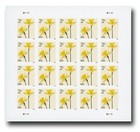 Full Sheet Of 20 Mint Yellow Daffodils U s  Stamps  Flowers  Narcissus  Jonquils