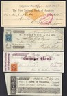 Us 1860-80 s Coll Of Nine Diff Bank Checks Granite Bank Boston Bank Of Virginia
