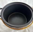 Celestial Moon Stars Mini Chafing Serving Dish Black Gold Ceramic Lid Stand