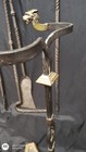 19th C Wrought Iron Cast Bronze Figural Fireplace Tool Set French Italian 38 