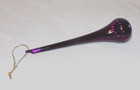 Blown Glass Teardrop Raindrop Icicle Christmas Tree Ornament Deep Purple 6 5 