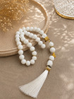 White Tasbih Prayer Beads 33 Beads Muslim Misbaha Islamic Rosary With Tassel