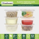 Freshware Plastic Portion Cups With Lids  2 Ounce  200 2 Oz - 200 Sets  Clear