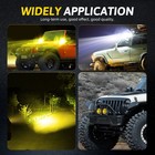 2x 4  120w Led Driving Spot Lights Yellow Work Pods Headlighs Fog For Jeep 4wd