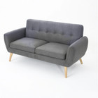 Upholstered Sofa Couch Modern Living Room Loveseat Fabric Polyester Tufted Seat