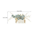 Bride Wedding Hair Accessories  Pearl Flower Hair Comb Rhinestone Hair Piece    