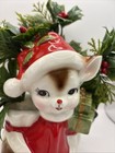 Vintage Christmas Relpo Rudolph Reindeer Figurine Planter 7    6374 Italy