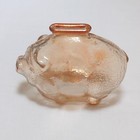 Anchor Hocking Glass Piggy Bank Amber Vintage Retro