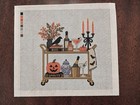 Halloween Bar Cart Needlepoint Canvas 18 Count