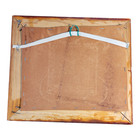 Gene L  Hartranft Handcrafted Leather Tooling Framed Folk Art Farmscape 13x11