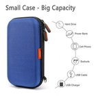 Blue Shockproof Charger Carrying Case - Small Hard Travel Eva Case For Wd Sea   