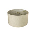 Textured Oatmeal  Shallow Drum Lampshade 18x18x10 Textured Oatmeal