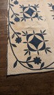 Antique Early Country Blue Floral Pattern Hand Stitched Quilt 70 