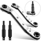 2pcs Hvac Service Wrench Set  3 16  To 3 8    5 16  X 2 Wrench   2 Hexagon Bit