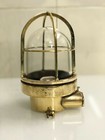 Antique Original Brass Ship Salvage Nautical Cargo Ceiling Mount Vintage Light