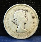 1960 Canadian 25   Silver Quarter Dollar Elizabeth Ii