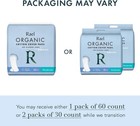 Rael Moderate Organic Cotton Cover Incontinence Pads  moderate  60 Count 